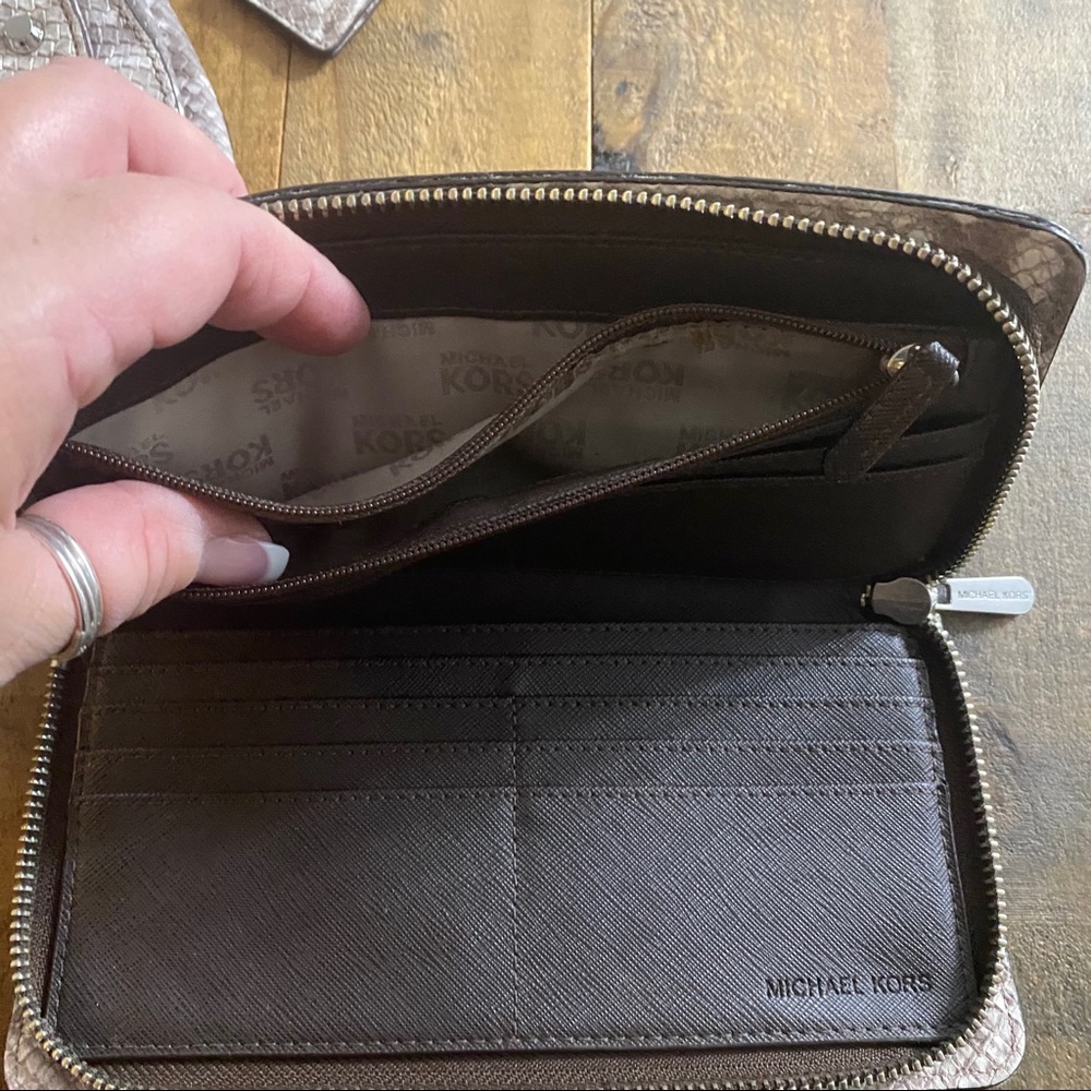 Michael Kors Embossed Python Print Lock Wallet - image 4